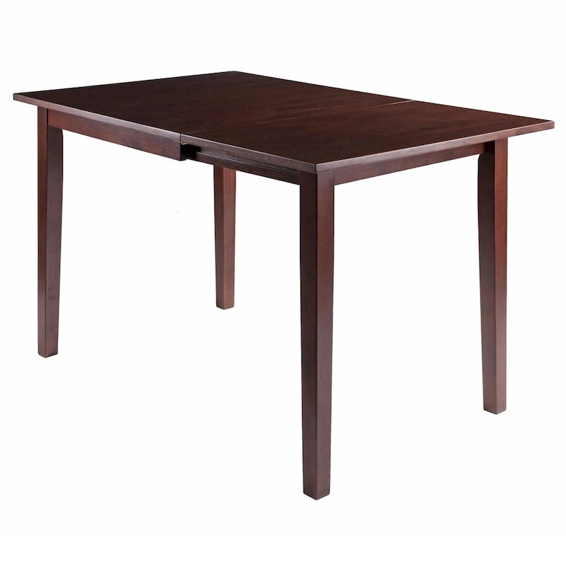 Table à manger à rallonge pliante en noyer massif