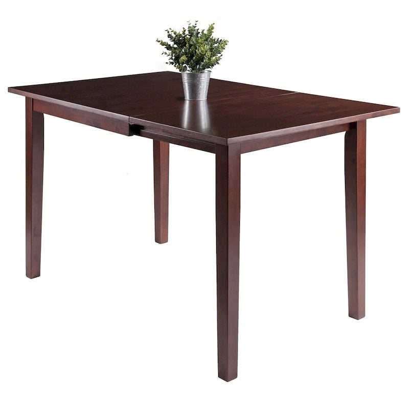 Table à manger à rallonge pliante en noyer massif