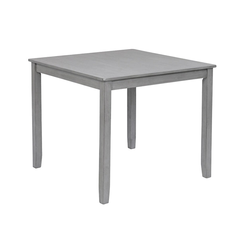 Table à manger carrée en bois d'acacia Pieds coniques Noyer Gris 4 places